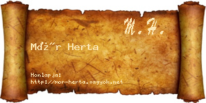 Mór Herta névjegykártya